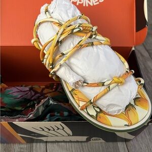 COPY - Yellow Floral Women's Sandals